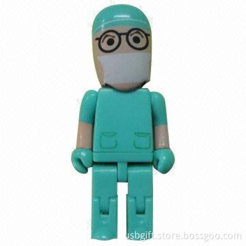 USB drive, vogue design custom logo plastic simulation doctor, promotional gift USB